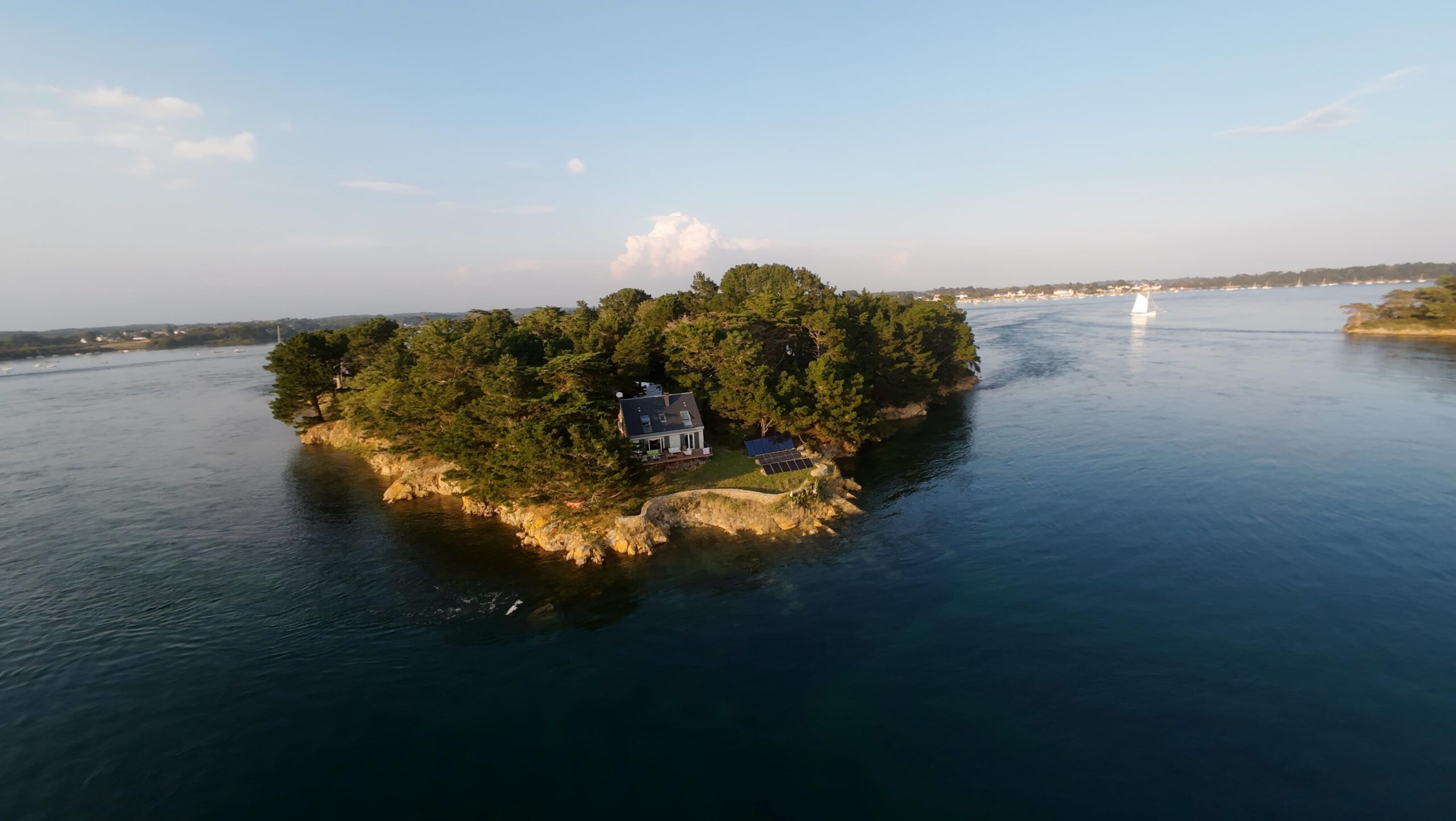Photo aérienne ile de Radenec Bretagne